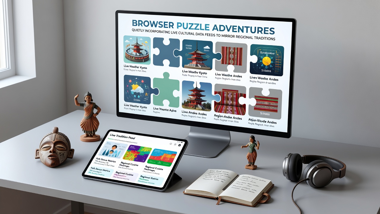 Multiplayer sports simulation screen showing culturally adapted puzzle elements in a browser window