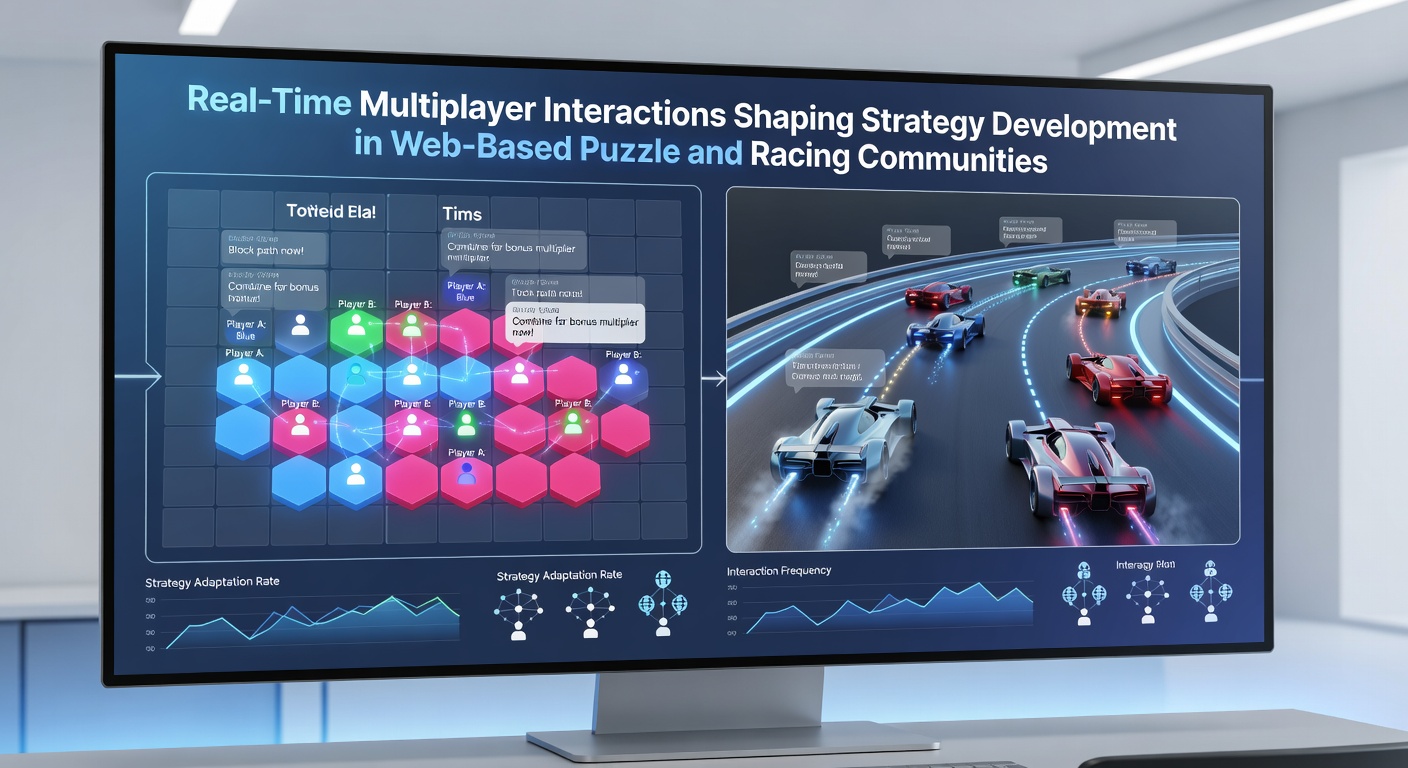 Multiplayer group coordinating puzzle solutions during an active web racing sequence