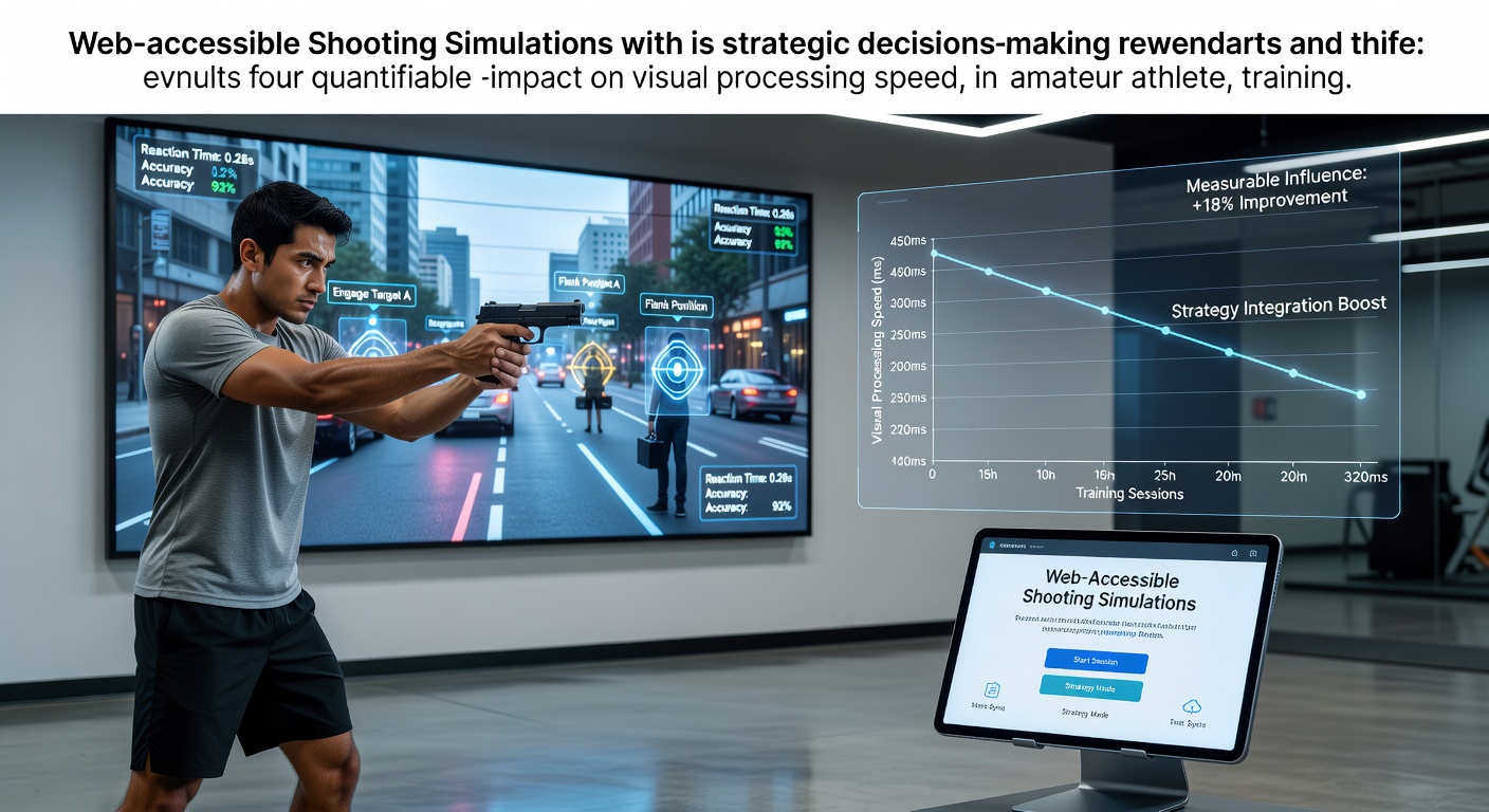 Athletes using web-based shooting simulations during a training session that combines precision targeting with strategic planning elements