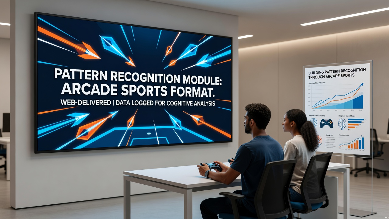 Logistics coordinator using tablet next to browser game dashboard illustrating pattern recognition overlap